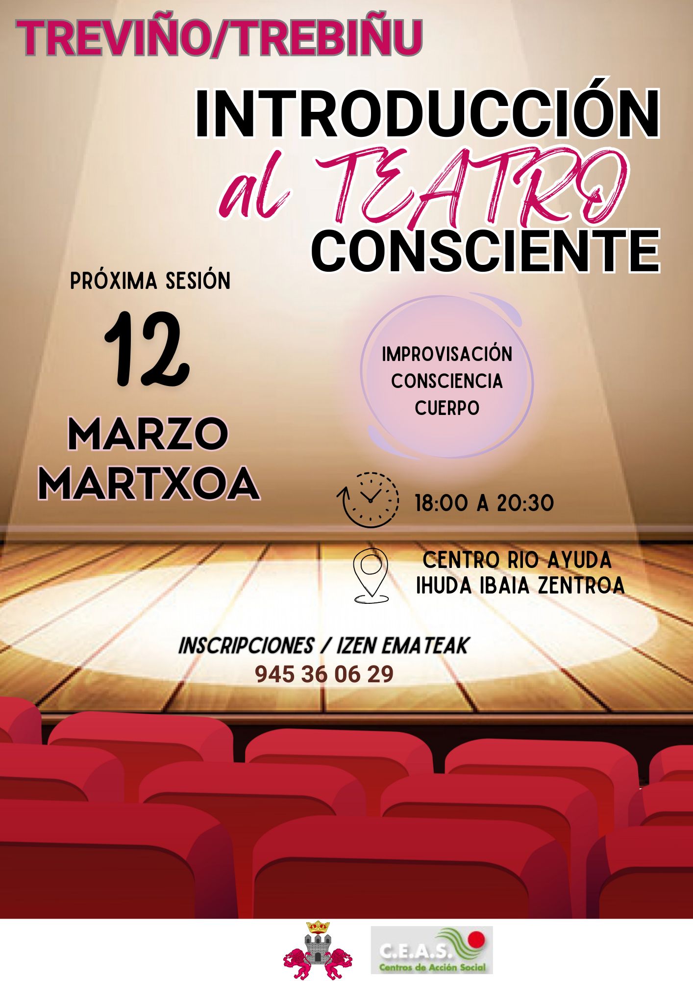 Próxima sesión "Introducción al Teatro Consciente"